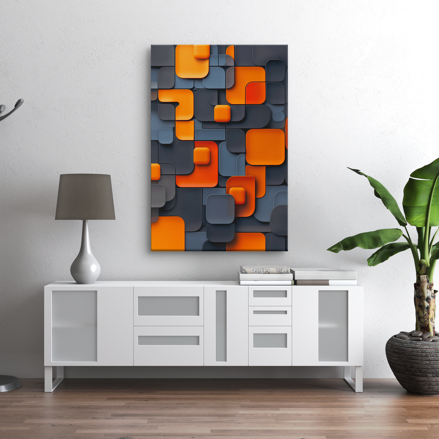 Tangerine Grid (Canvas)Discover Tangerine Grid at RimaGallery: a premium, eco-friendly canvas celebrating quality and sustainability. Elevate your space with vibrant, lasting art.RimaGallery