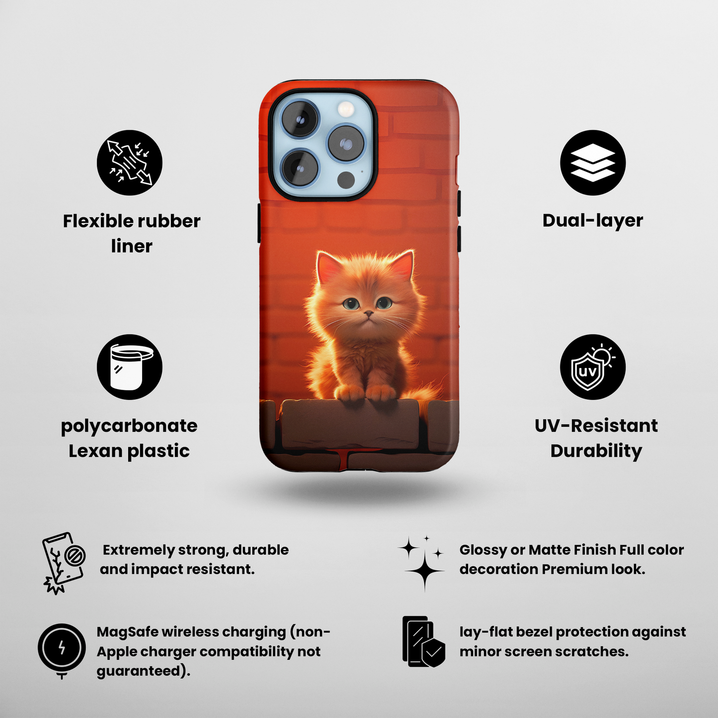 Discover the perfect fusion of style and protection with our MagSafe Durable Case. Shop now for top-tier smartphone safety in a sleek design. Experience the ultimate-Wall (iPhone MagSafe Case)