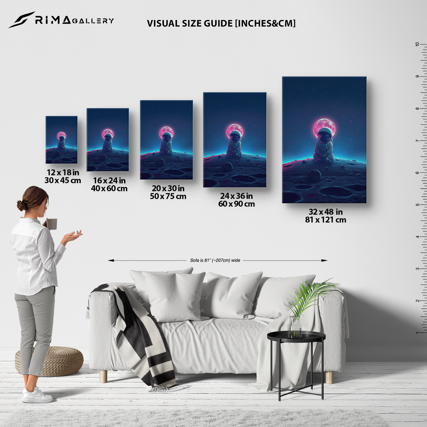 Cosmic Contemplation (Canvas)Astronaut in deep thought on the lunar surface under a glowing moon on canvas print. Shop now for innovative products designed to enhance your digital lifestyle. FasRimaGallery