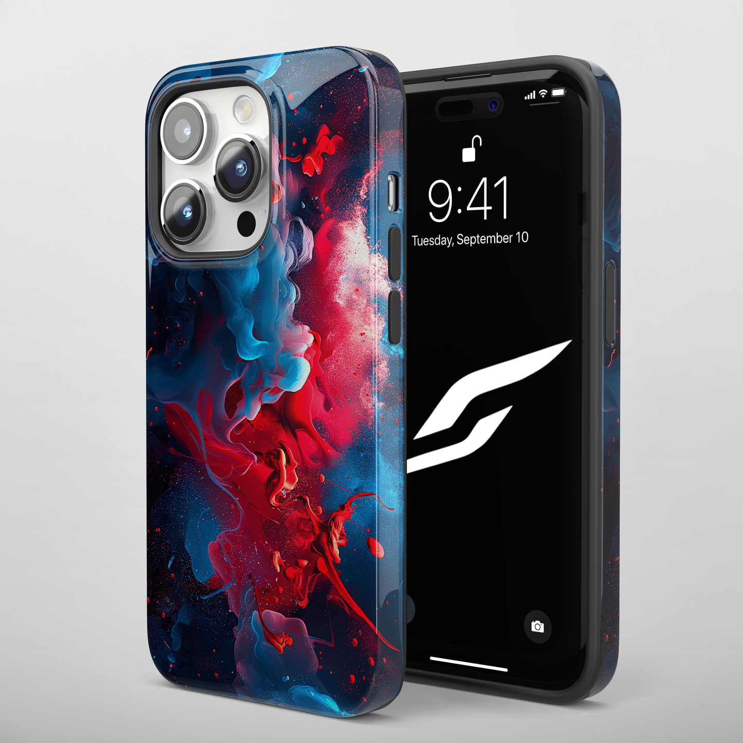 Nebular Fusion (iPhone Case 11-15)Elevate your iPhone's protection and style with RimaGallery's Mystic fusion of nebula-like colors swirling On case, featuring dual-layer defense and a sleek, glossy RimaGallery