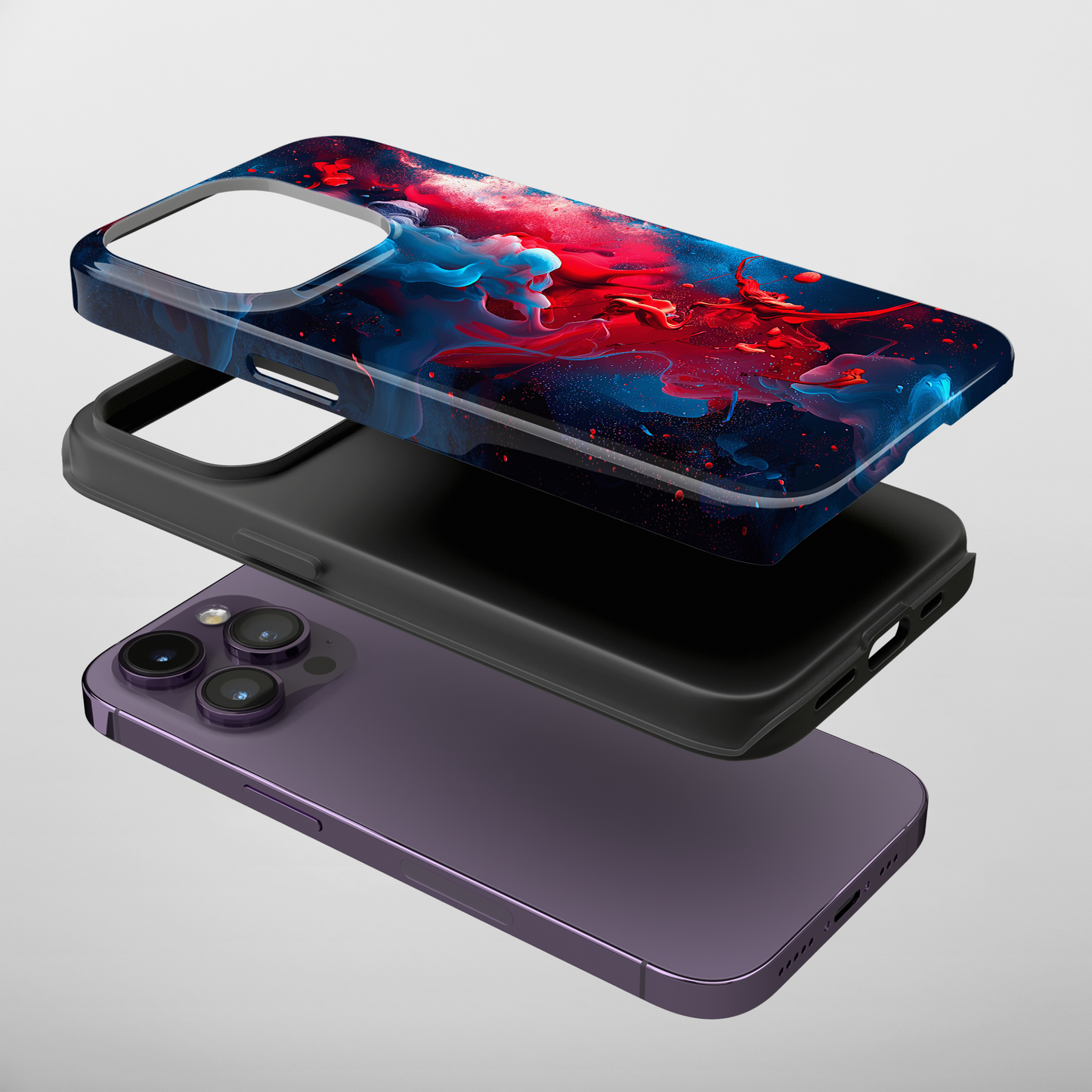 Nebular Fusion (iPhone Case 11-15)Elevate your iPhone's protection and style with RimaGallery's Mystic fusion of nebula-like colors swirling On case, featuring dual-layer defense and a sleek, glossy RimaGallery