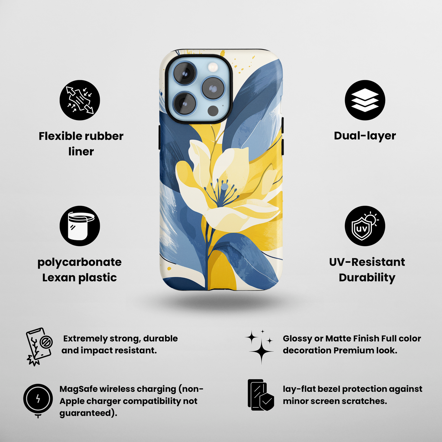 Indigo Spring (iPhone MagSafe Case)Upgrade your phone's safety and style with Rima Yellow Astronaut Robot Beauty MagSafe Case. Dual-layer protection meets stunning design. Shop now for seamless MagSafRimaGallery