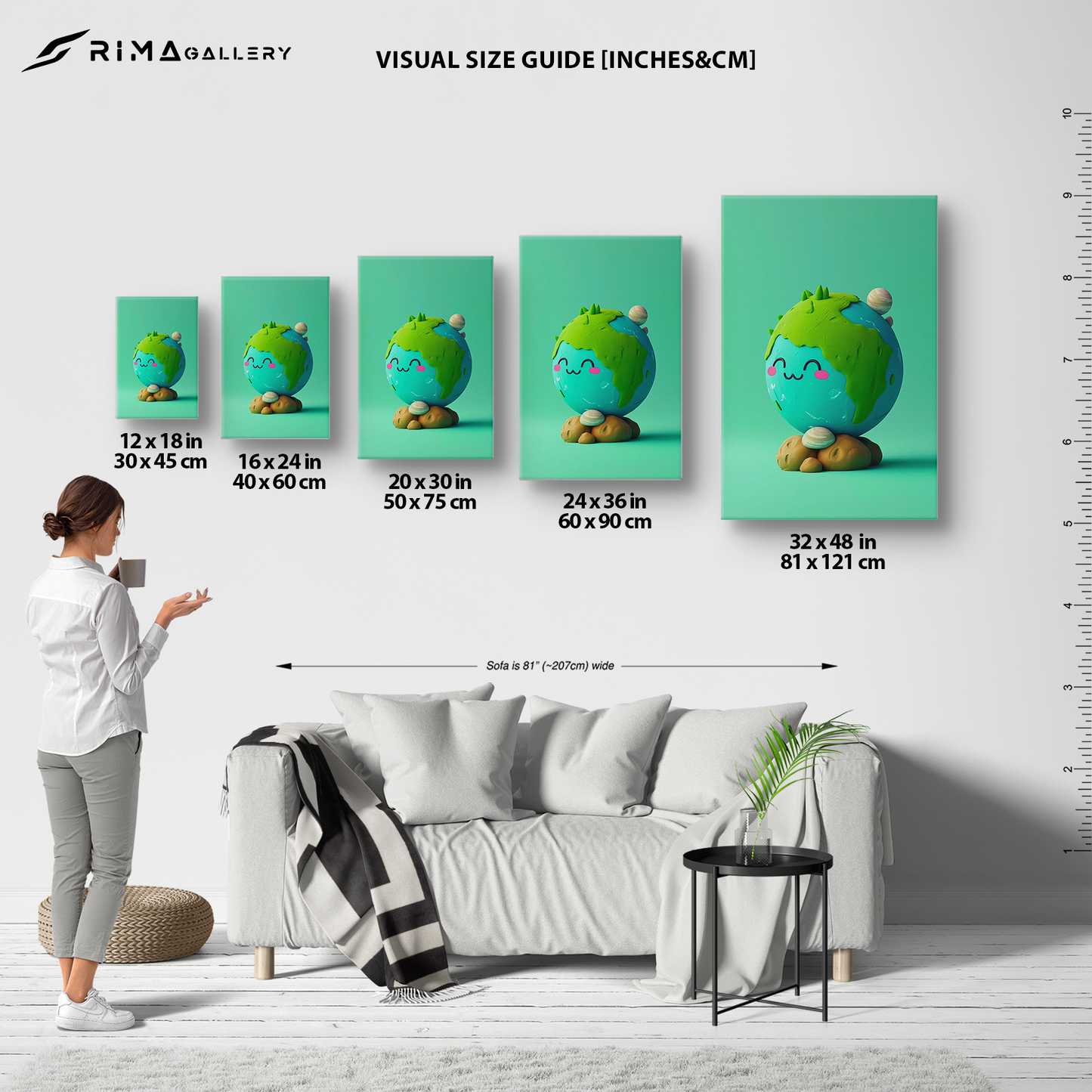Adorable clay earth (Canvas)Discover Tangerine Grid at RimaGallery: a premium, eco-friendly canvas celebrating quality and sustainability. Elevate your space with vibrant, lasting art.RimaGallery