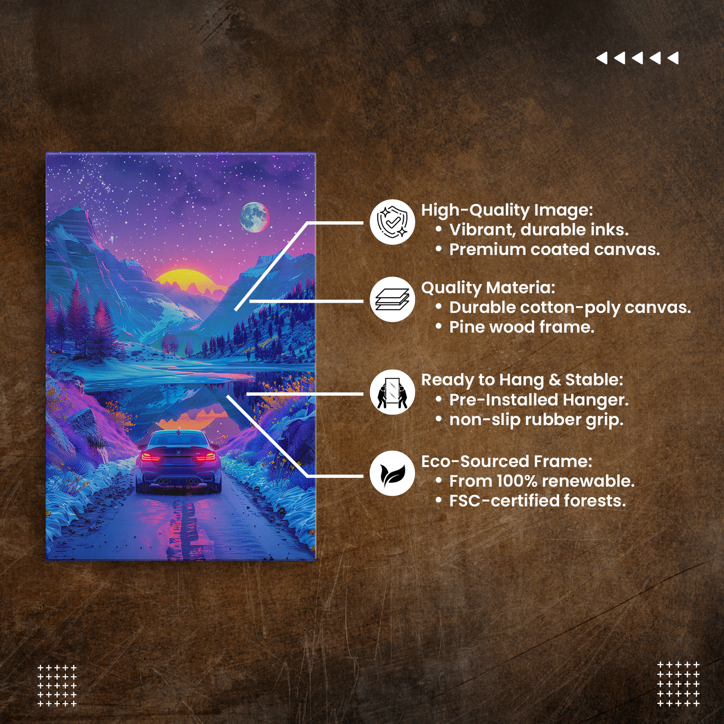 Celestial Drive (Canvas)Discover Celestial Drive on canvas at RimaGallery. Elevate your space with ethically produced, vibrant art. Free US shipping. Shop now!RimaGallery