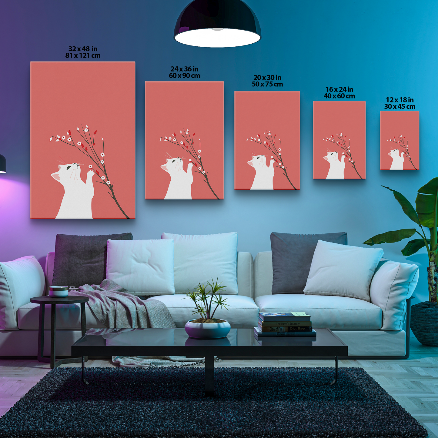 Floral Feline (Canvas)Playful cat interacting with delicate flowers on a coral on canvas prints. Shop now for innovative products designed to enhance your digital lifestyle. Fast shippingRimaGallery