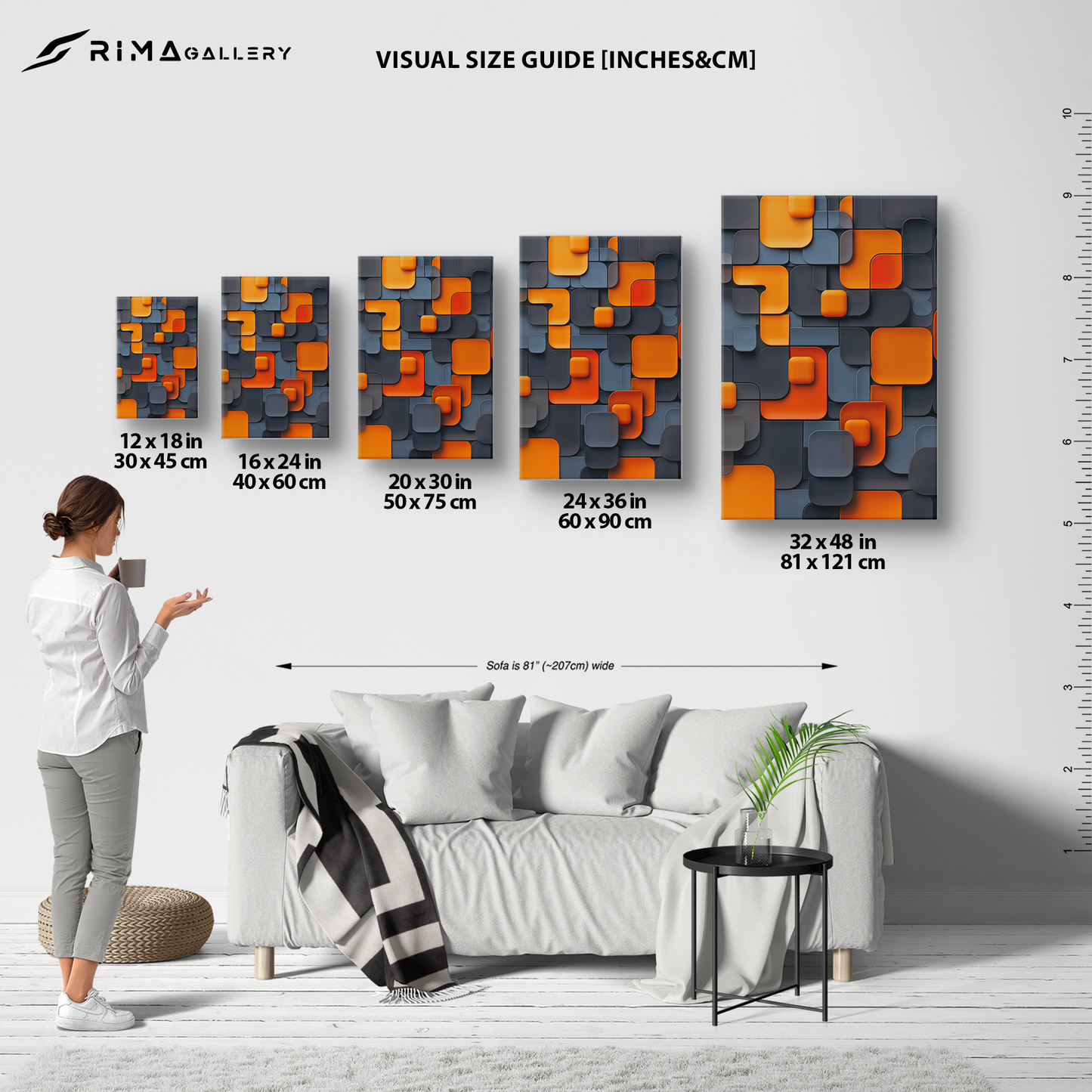 Tangerine Grid (Canvas)Discover Tangerine Grid at RimaGallery: a premium, eco-friendly canvas celebrating quality and sustainability. Elevate your space with vibrant, lasting art.RimaGallery