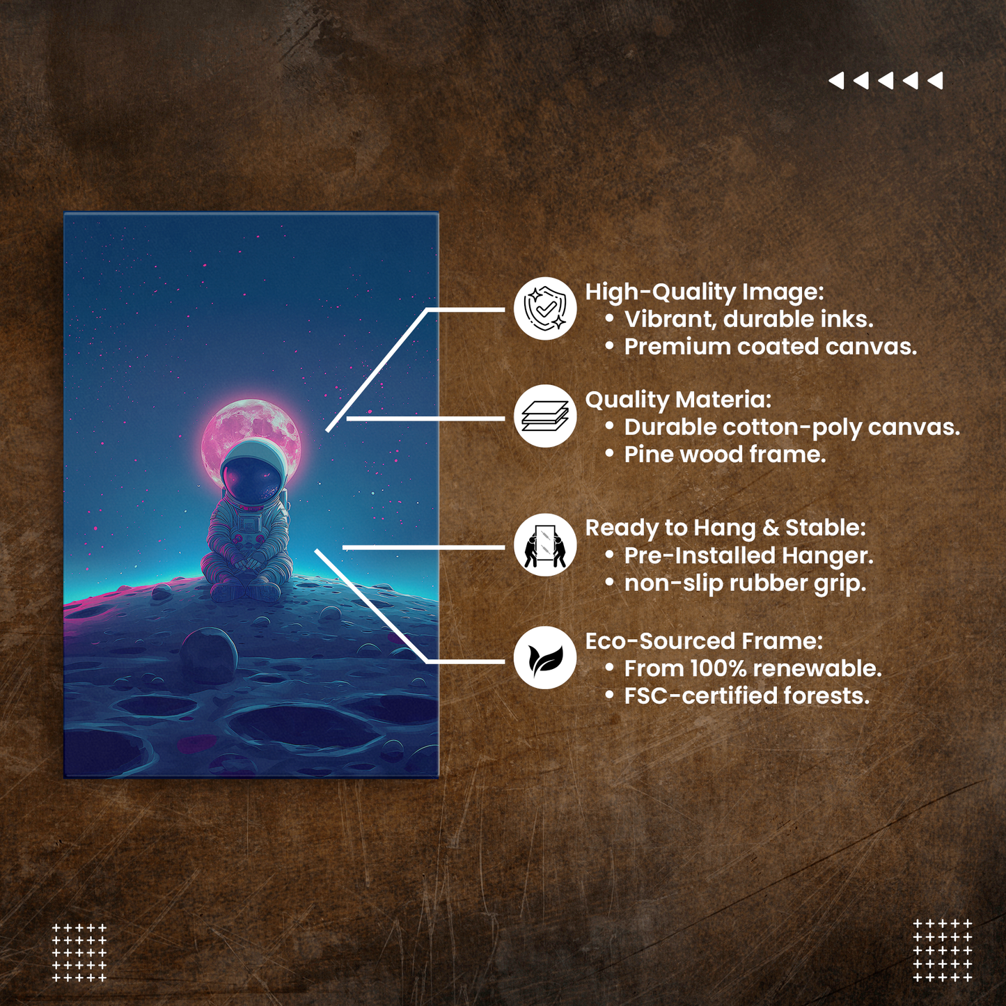 Cosmic Contemplation (Canvas)Astronaut in deep thought on the lunar surface under a glowing moon on canvas print. Shop now for innovative products designed to enhance your digital lifestyle. FasRimaGallery