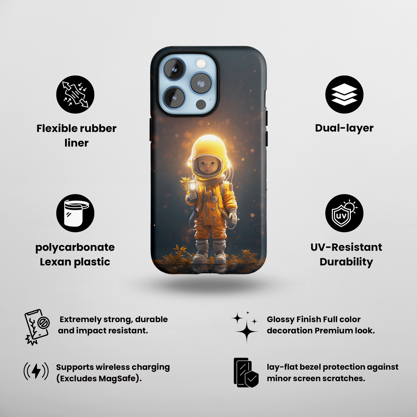 Astronaut Boy in Space (iPhone Case 11-15)