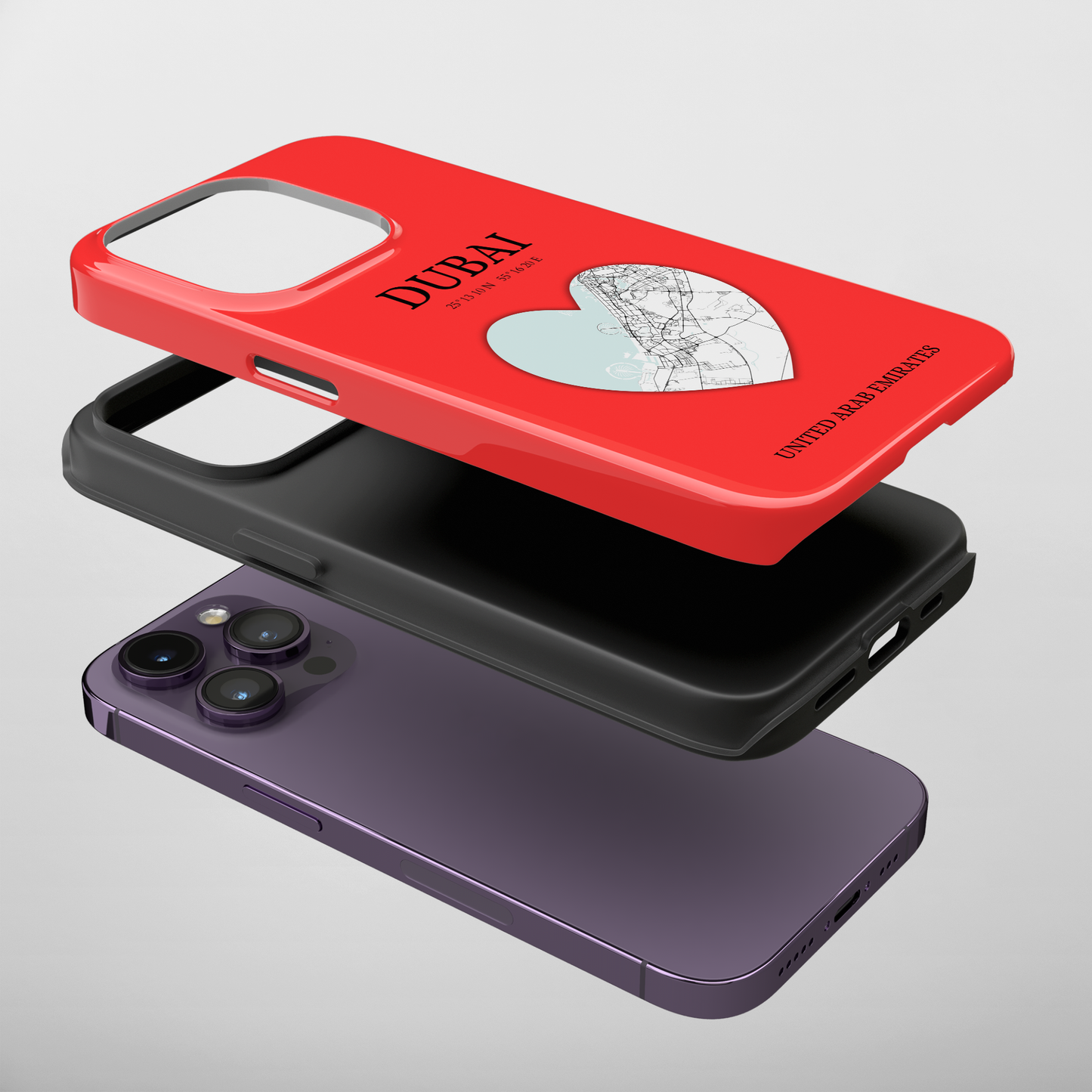 Dubai Heartbeat - Red (iPhone Case 11-15)Capture the essence of Dubai with RimaGallery's Heartbeat Red iPhone case, blending durable protection and unique design. Perfect for iPhone 11-15 models. Free shippRimaGallery