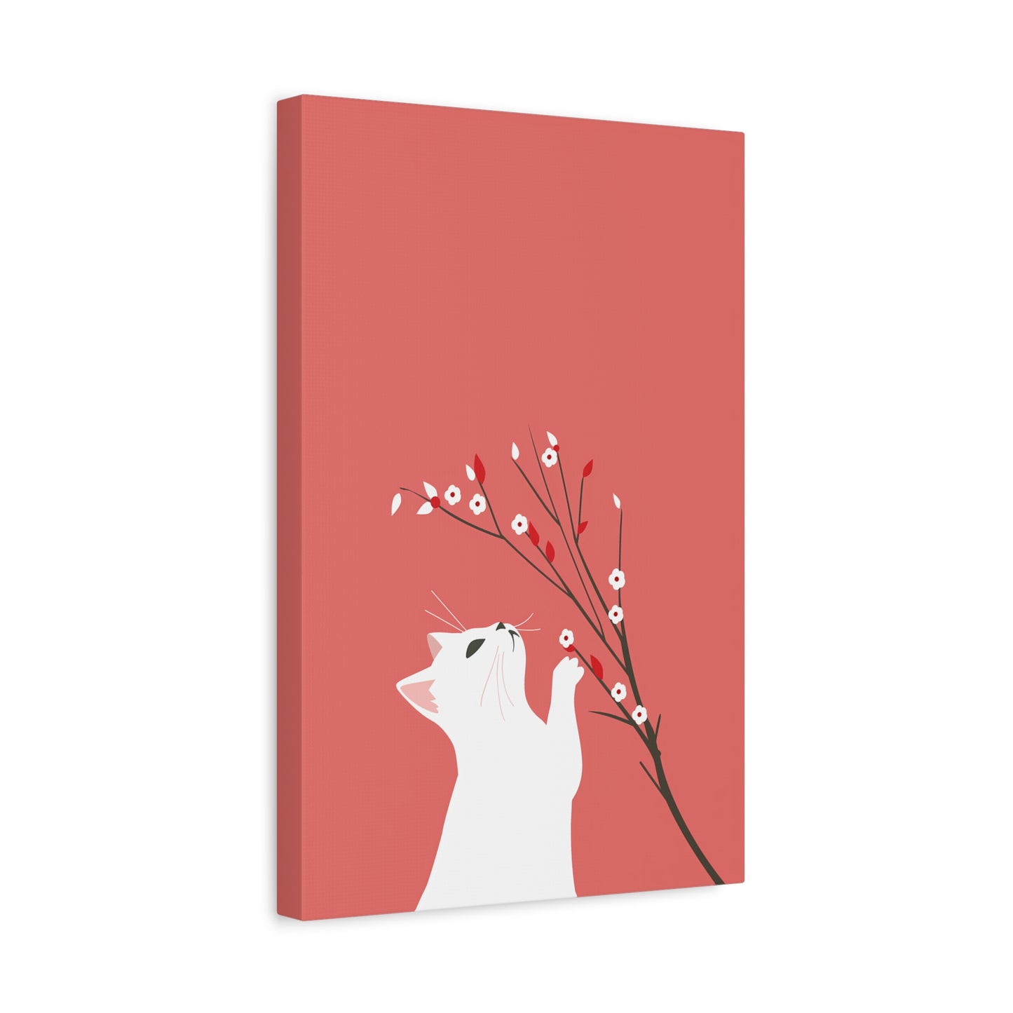 Floral Feline (Canvas)Playful cat interacting with delicate flowers on a coral on canvas prints. Shop now for innovative products designed to enhance your digital lifestyle. Fast shippingRimaGallery