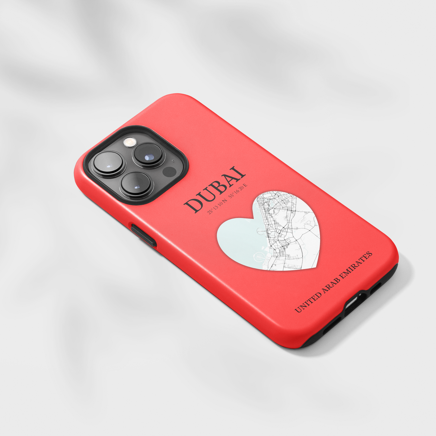 Dubai Heartbeat - Red (iPhone Case 11-15)Capture the essence of Dubai with RimaGallery's Heartbeat Red iPhone case, blending durable protection and unique design. Perfect for iPhone 11-15 models. Free shippRimaGallery