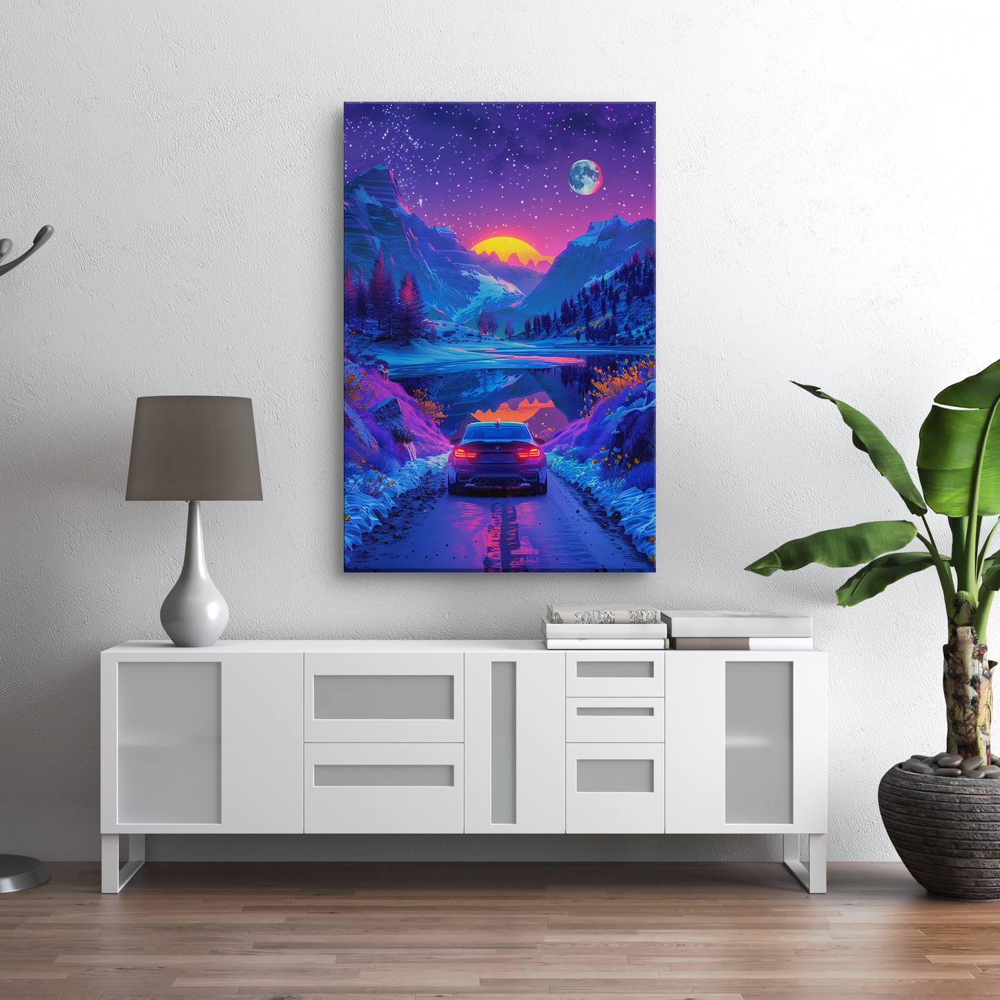 Celestial Drive (Canvas)Discover Celestial Drive on canvas at RimaGallery. Elevate your space with ethically produced, vibrant art. Free US shipping. Shop now!RimaGallery