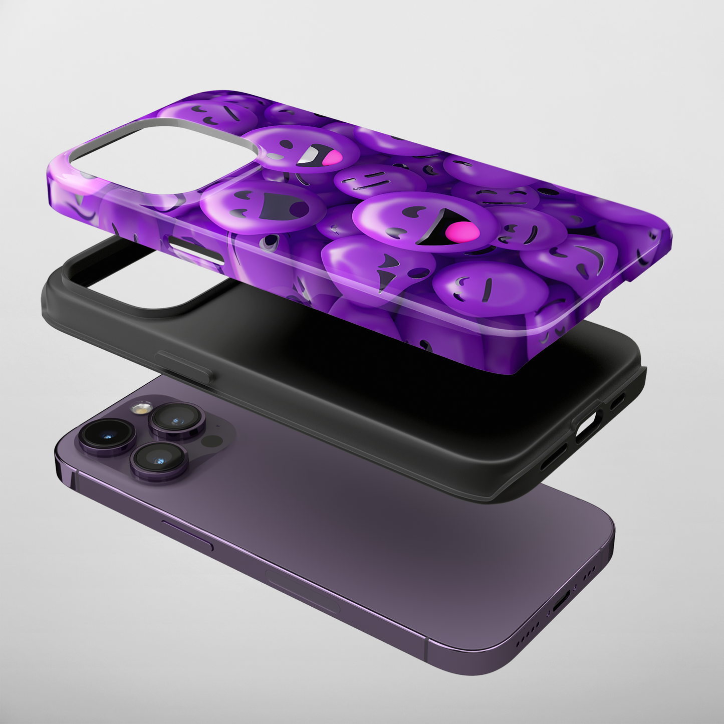 Smiley Purple (iPhone Case 11-16)