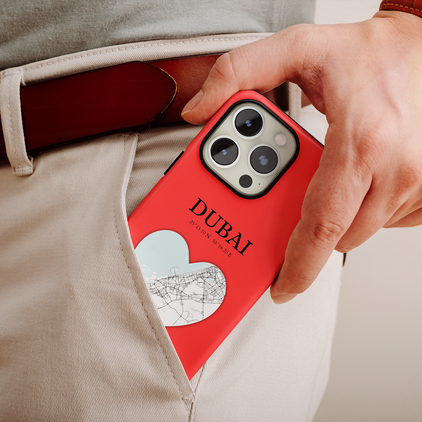 Dubai Heartbeat - Red (iPhone Case 11-15)Capture the essence of Dubai with RimaGallery's Heartbeat Red iPhone case, blending durable protection and unique design. Perfect for iPhone 11-15 models. Free shippRimaGallery