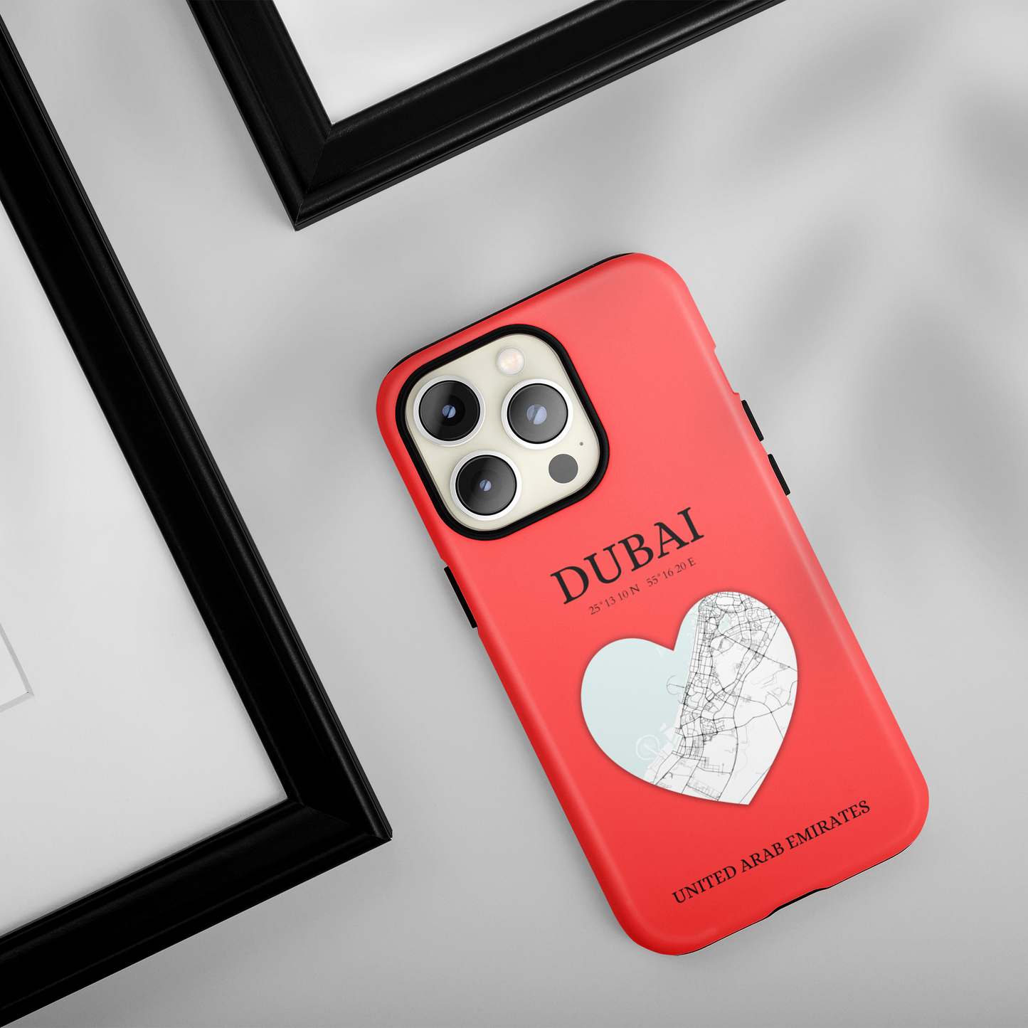 Dubai Heartbeat - Red (iPhone Case 11-15)Capture the essence of Dubai with RimaGallery's Heartbeat Red iPhone case, blending durable protection and unique design. Perfect for iPhone 11-15 models. Free shippRimaGallery