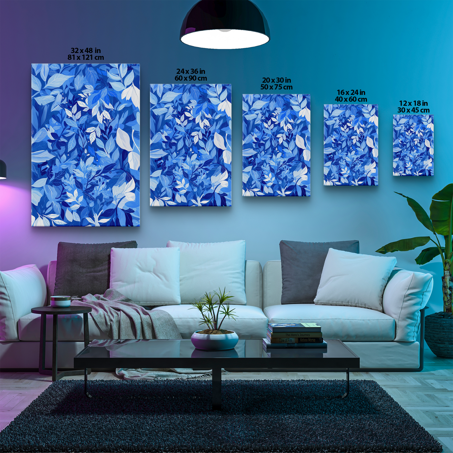Azure Foliage (Canvas)A drift car journey through a Abstract blue-toned foliage for a tranquil canvas art piece.Shop now for innovative products designed to enhance your digital lifestyleRimaGallery
