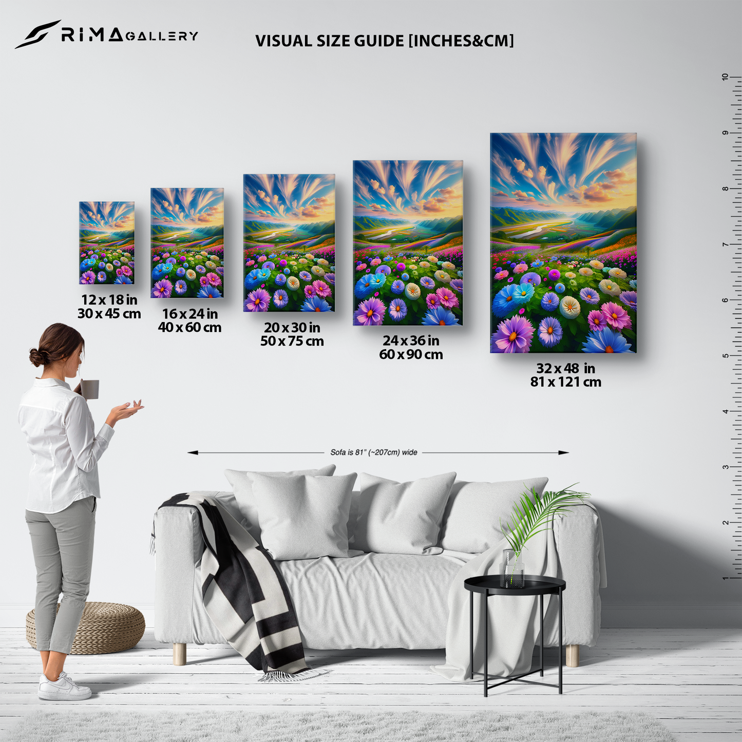 Blossom Valley Vista (Canvas)Blossom Valley Vista (Canvas Matte finish, stretched, with a depth of 1.25 inches)
Elevate your space with RimaGallery's responsibly crafted canvases. Cotton/polyesRimaGallery
