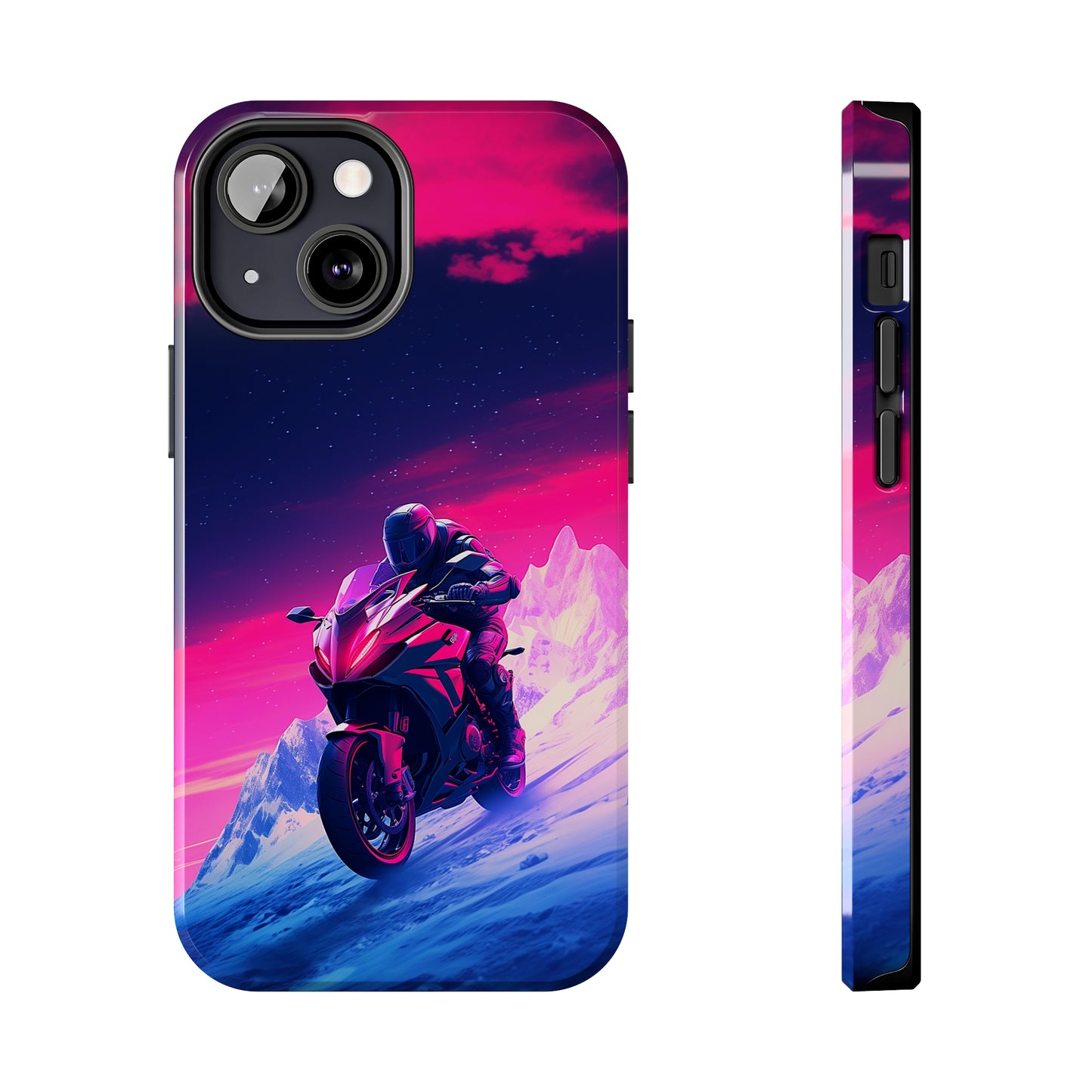 Twilight Rider (iPhone Case 11-15)Upgrade to RIMA: The Ultimate Eco-Friendly Case for iPhone 11-15. Combining style with sustainability, our cases feature chic, minimalist designs and top-tier protecRimaGallery