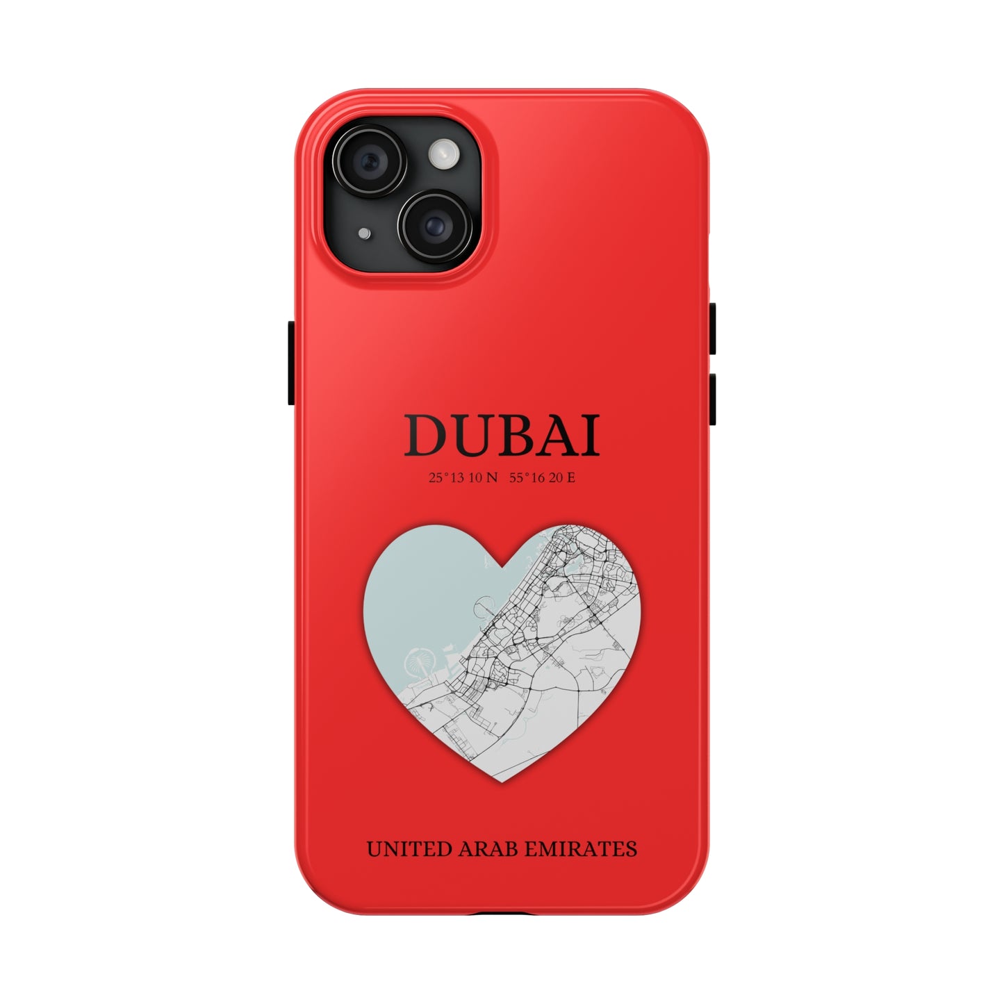 Dubai Heartbeat - Red (iPhone Case 11-15)Capture the essence of Dubai with RimaGallery's Heartbeat Red iPhone case, blending durable protection and unique design. Perfect for iPhone 11-15 models. Free shippRimaGallery