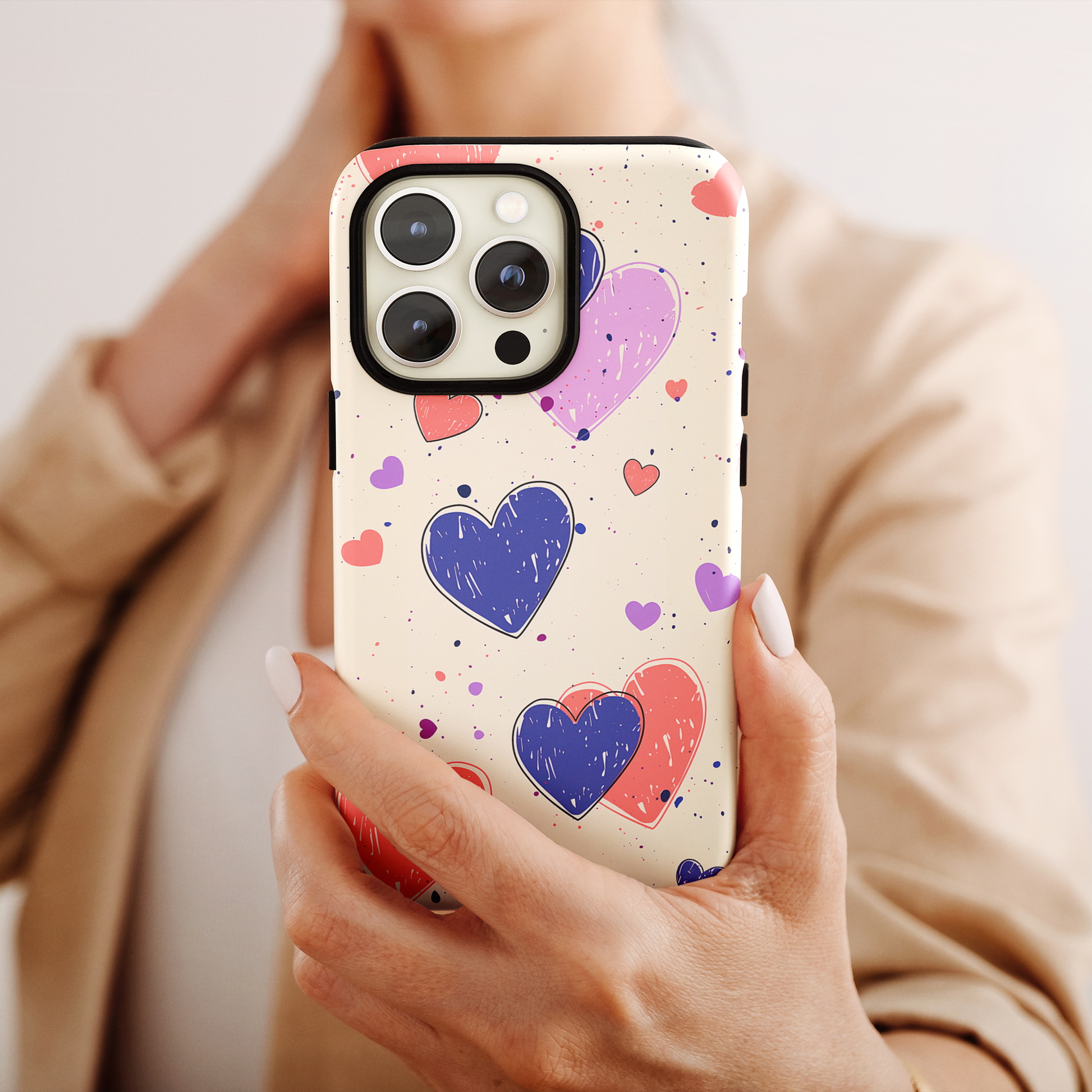 Whimsical Hearts (iPhone MagSafe Case)Rima Gallery presents the exclusive Psychedelic Flow MagSafe Durable Case For iphone 13, 14, 15, Pro, Max. Upgrade to our iPhone 13-15 MagSafe Case: Dual-layer proteRimaGallery
