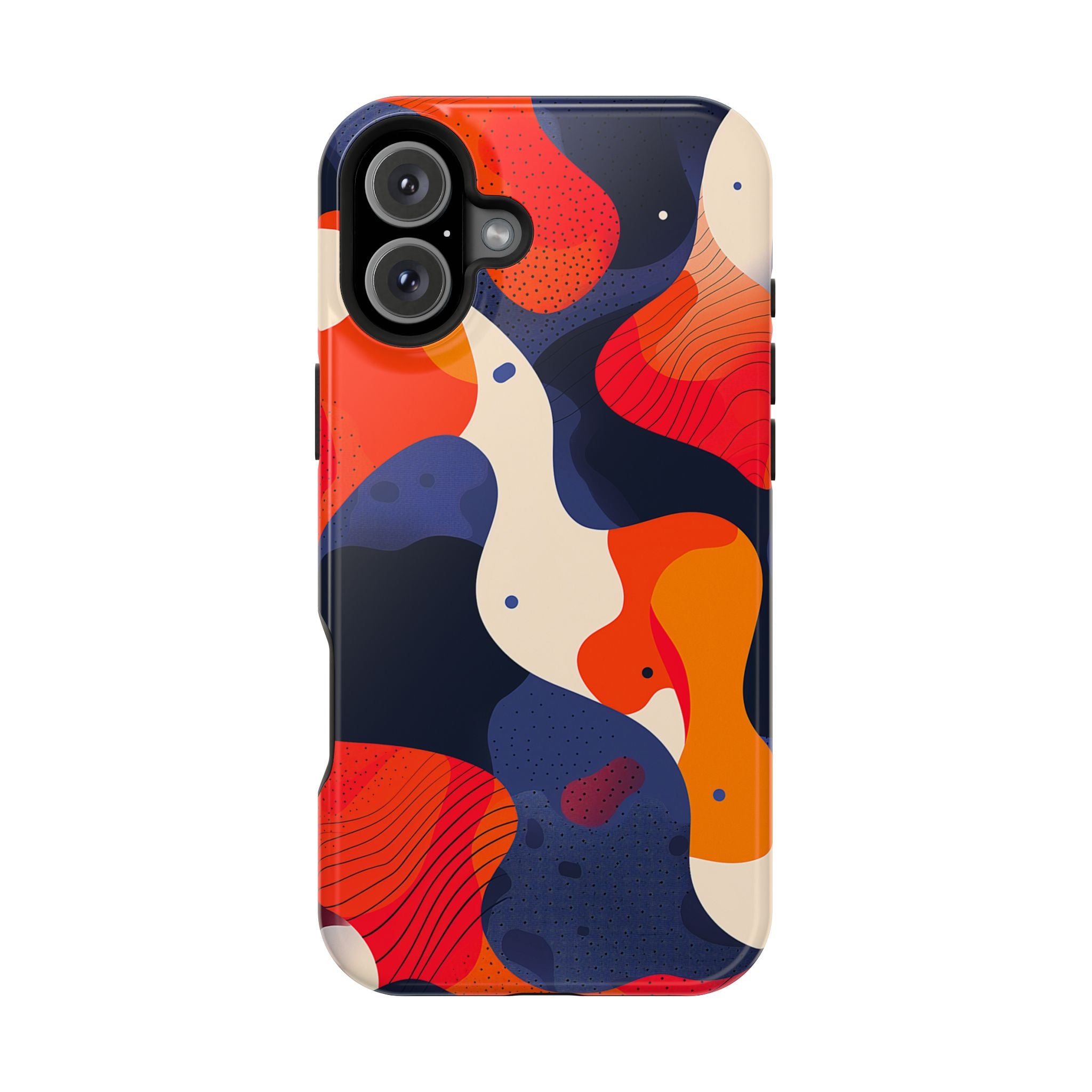 Abstract Colorwave Magnetic Phone Case — Impact-Resistant Protective Cover