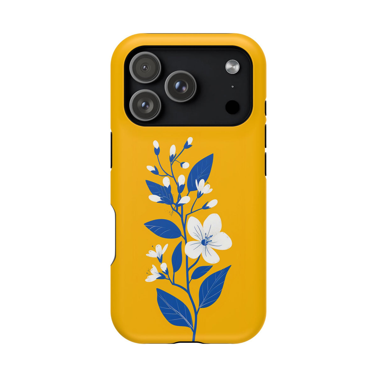 Blue Blossom Tough MagSafe Case for iPhone 13–17