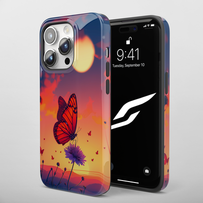 Glowing Flight (iPhone Case 11-15)Discover the perfect balance of style and safety with RIMA's Tough Phone Case for iPhone 11, 12, 13, 14, &amp; 15. Enjoy enhanced protection with a stylish glossy fiRimaGallery
