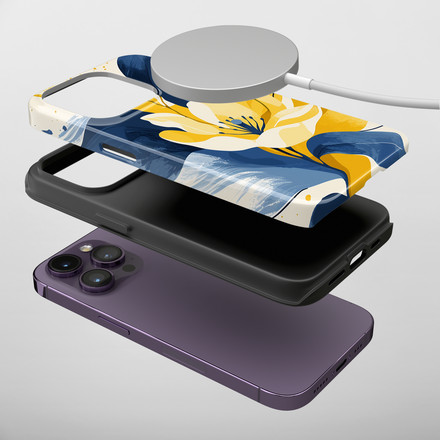 Indigo Spring (iPhone MagSafe Case)Upgrade your phone's safety and style with Rima Yellow Astronaut Robot Beauty MagSafe Case. Dual-layer protection meets stunning design. Shop now for seamless MagSafRimaGallery