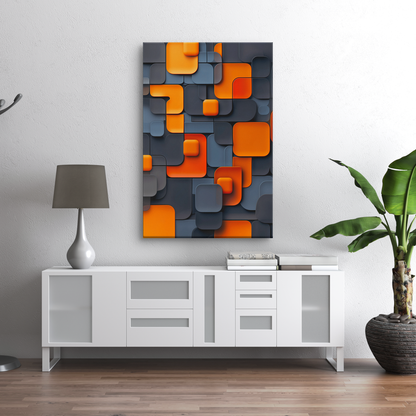 Tangerine Grid (Canvas)Discover Tangerine Grid at RimaGallery: a premium, eco-friendly canvas celebrating quality and sustainability. Elevate your space with vibrant, lasting art.RimaGallery
