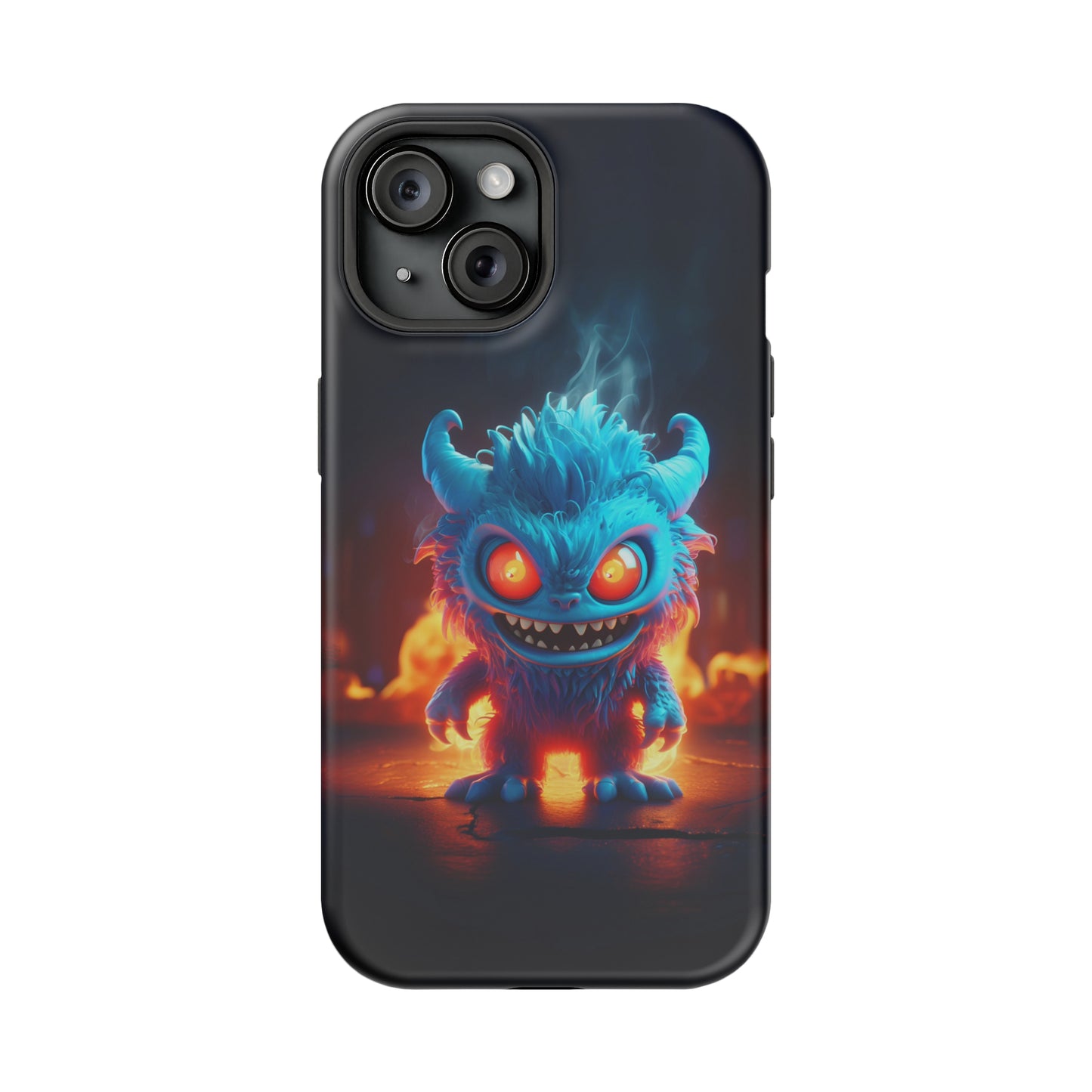 Fiery Monster (iPhone MagSafe Case)Revolutionize your iPhone's look and feel with RIMA Tough Phone Case – ultimate protection meets elegant style for iPhone 11-15. Grab yours now! 🛡️📱RimaGallery