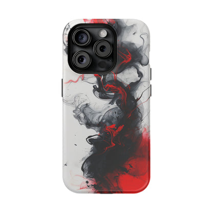 Scarlet Shadows (iPhone MagSafe Case)Rima Gallery presents the exclusive Psychedelic Flow MagSafe Durable Case For iphone 13, 14, 15, Pro, Max. Discover elegance with our iPhone 13-15 MagSafe Case: LighRimaGallery