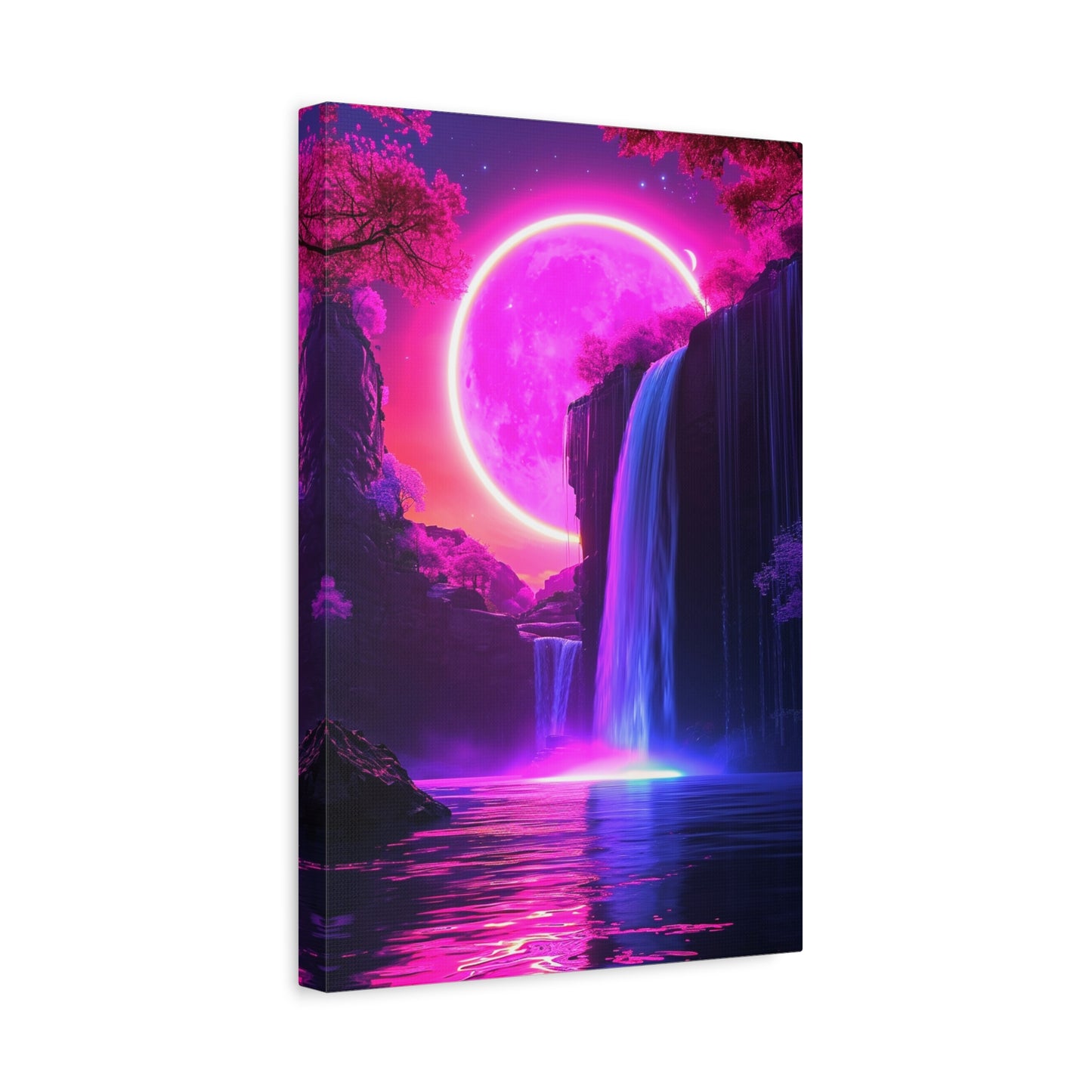 Magenta Moonfall (Canvas)Experience the fusion of art and ethics with RimaGallery's eco-friendly canvases. Stunning visuals, diverse sizes, and sustainable materials. Transform your space noRimaGallery