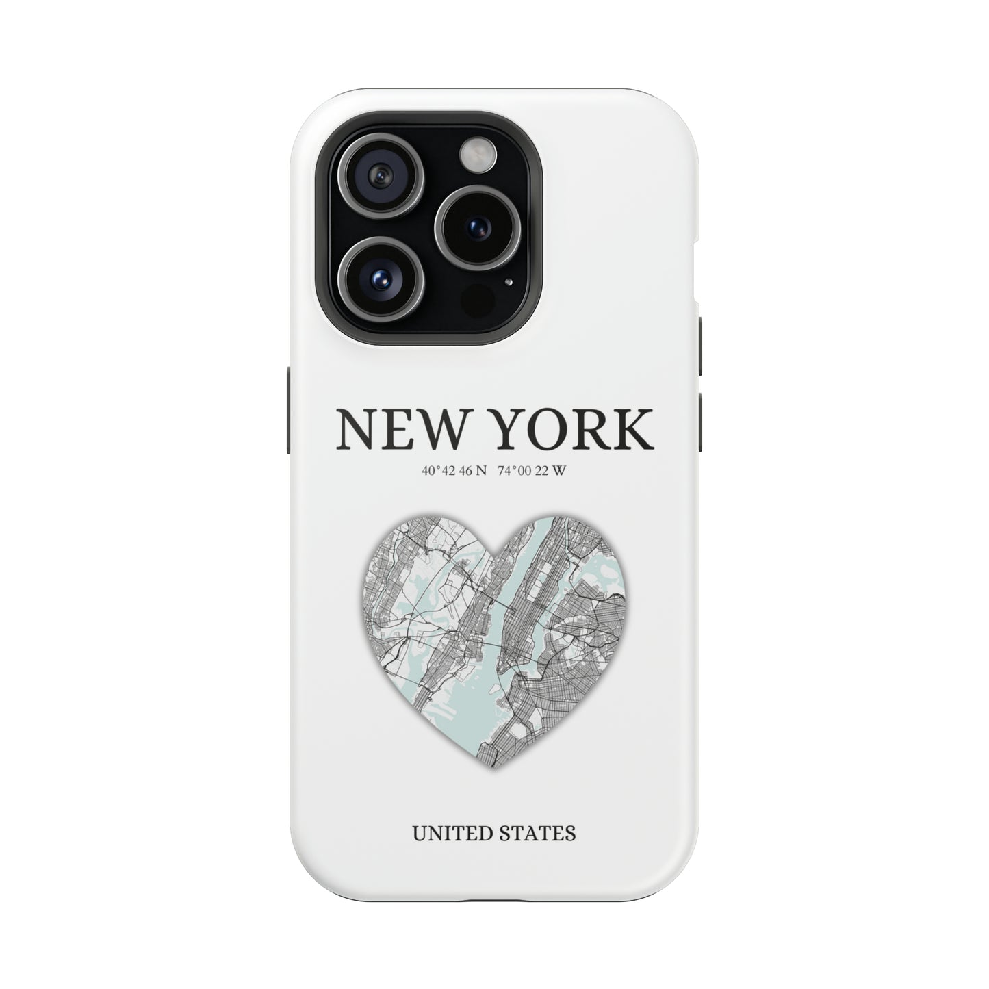 Elevate your iPhone's style with the Dubai Heartbeat White MagSafe Case, offering robust protection, MagSafe compatibility, and a choice of matte or glossy finish. P-York Heartbeat - White (iPhone MagSafe Case)