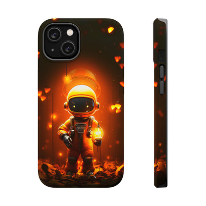 Yellow Astronaut Robot (iPhone MagSafe Case)Upgrade your phone's safety and style with Rima Yellow Astronaut Robot Beauty MagSafe Case. Dual-layer protection meets stunning design. Shop now for seamless MagSafRimaGallery