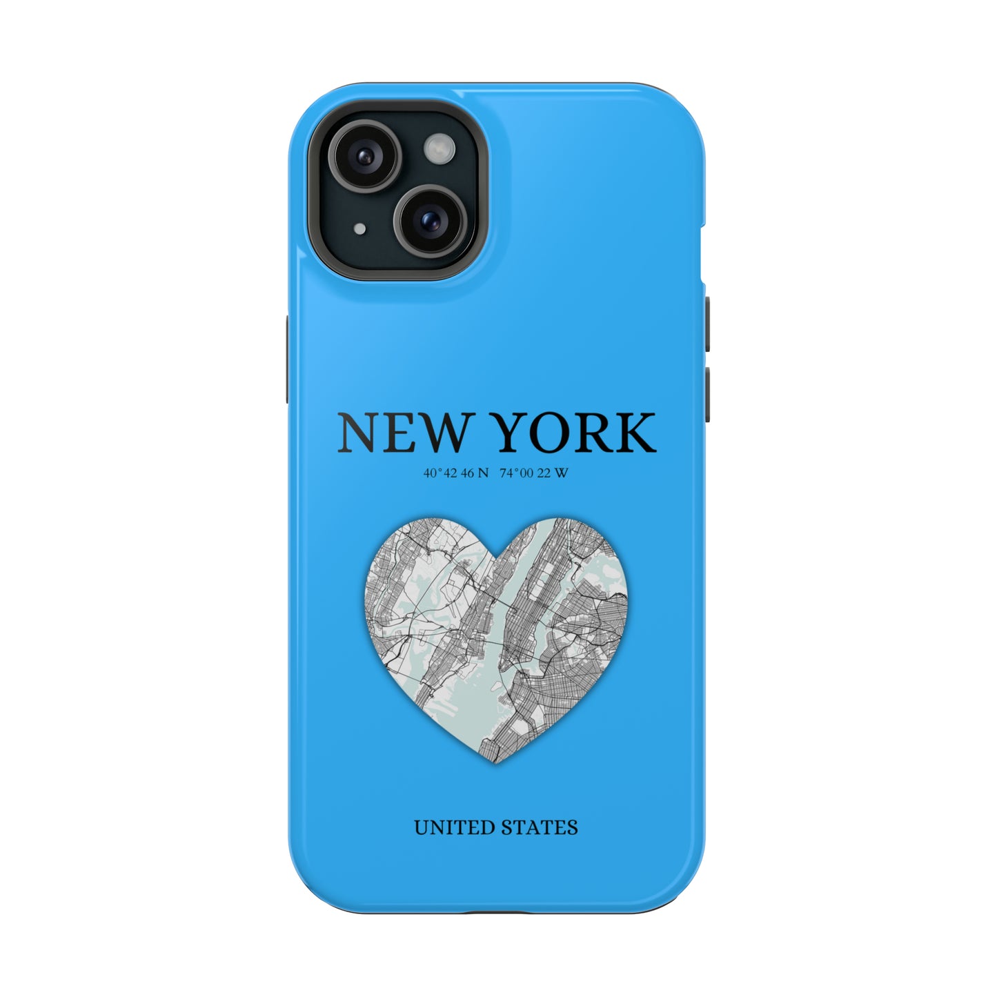 Add a touch of New York to your iPhone with the Sky Blue Heartbeat MagSafe Case, offering durable protection, seamless MagSafe compatibility, and a choice between ma-York Heartbeat - Sky Blue (iPhone MagSafe Case)