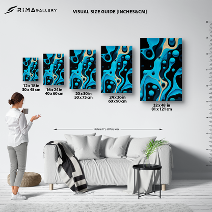 Flowing Shapes Harmony (Canvas)Flowing Shapes Harmony (Canvas  Matte finish, stretched, with a depth of 1.25 inches)
Struggling with low-quality canvases? Switch to RimaGallery! Our canvases are mRimaGallery