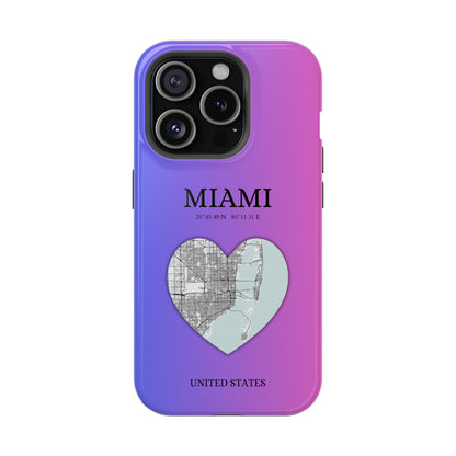 Miami Heartbeat - Magenta (iPhone MagSafe Case)Elevate your iPhone's style with the Miami Heartbeat Magenta MagSafe Case, offering robust protection, MagSafe compatibility, and a choice of matte or glossy finish.RimaGallery
