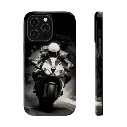 Female Night Biking (iPhone MagSafe Case)Female Night Biking MagSafe Durable Case: Style Meets Protection 📱✨
Upgrade your device with Rima Gallery's Female Night Biking MagSafe Durable Case. This case isn’RimaGallery