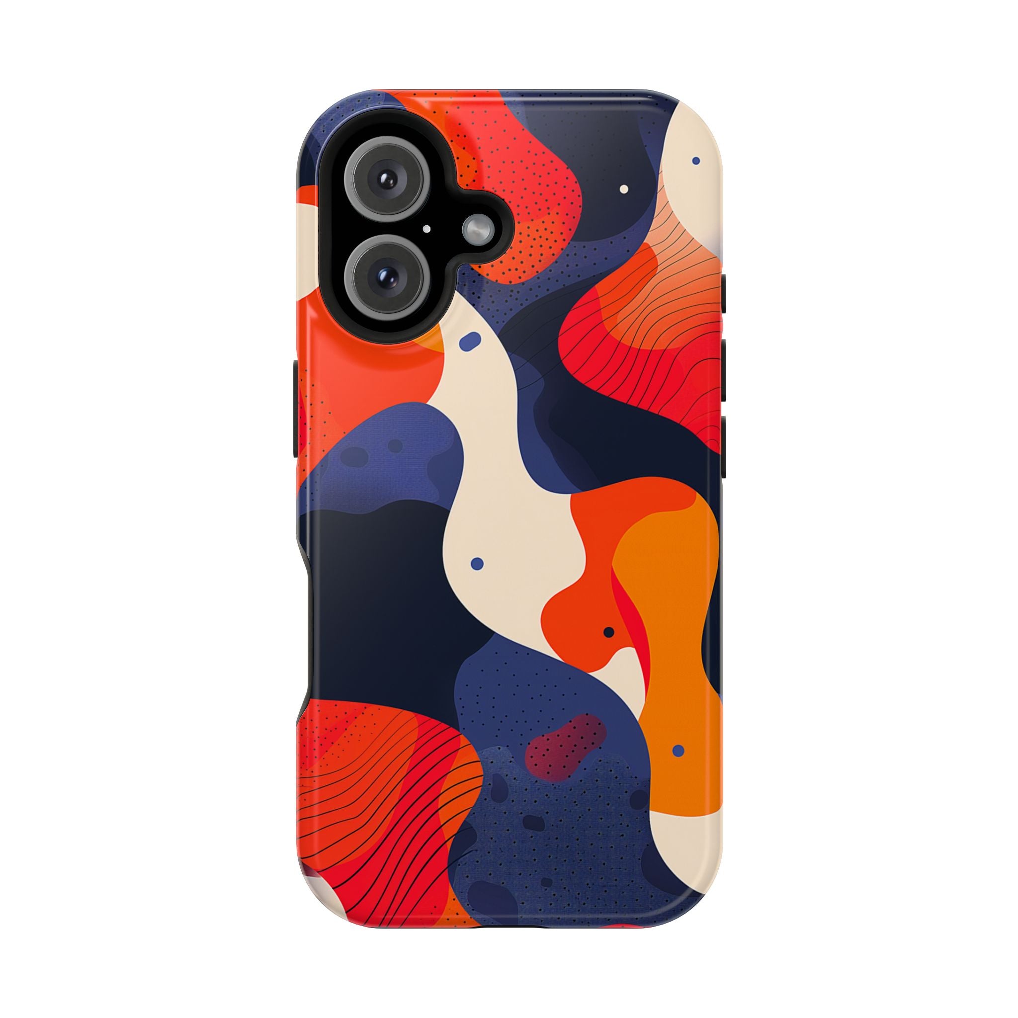 Abstract Colorwave Magnetic Phone Case — Impact-Resistant Protective Cover