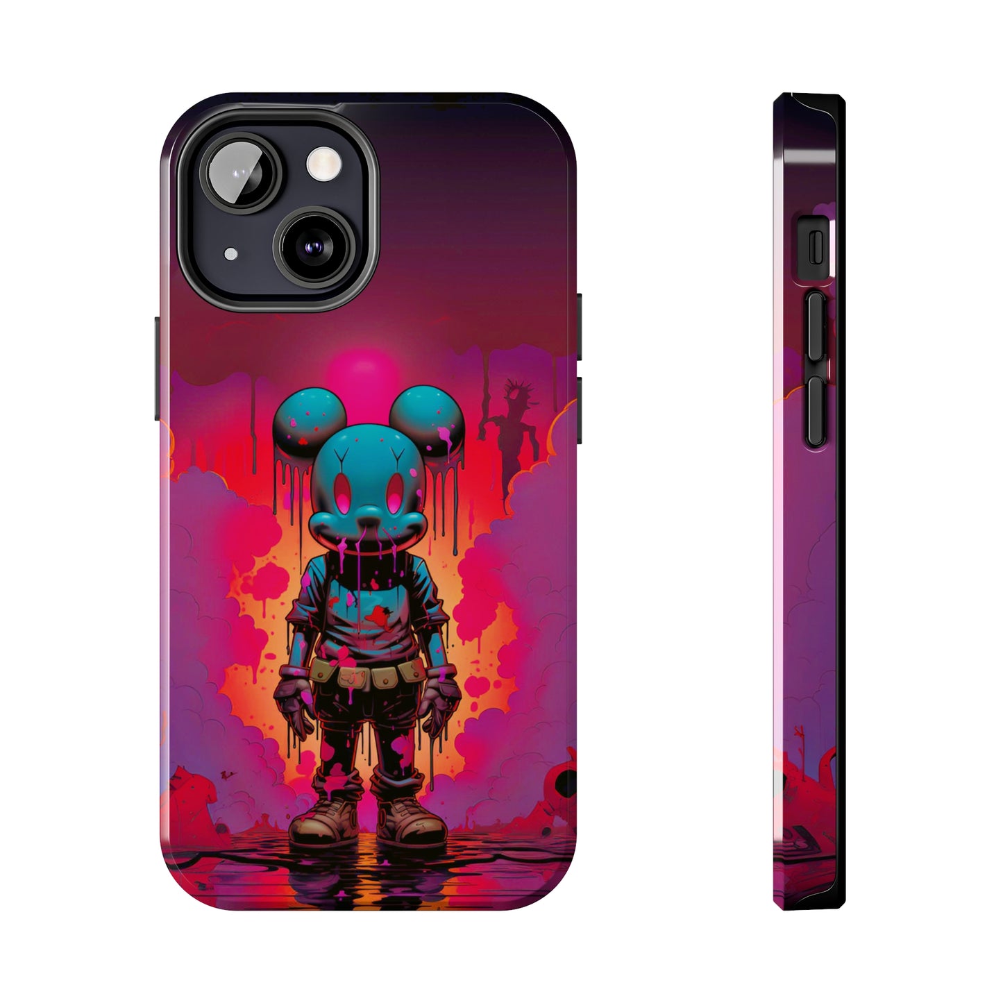 Sunset Whiskers Mousey Adventure (iPhone Case 11-15)Cuteness Overload at Twilight 🌅🐭: Add a sprinkle of whimsy to your day with our "Sunset Whiskers" phone case! An endearing mouse cartoon character, painted with thRimaGallery