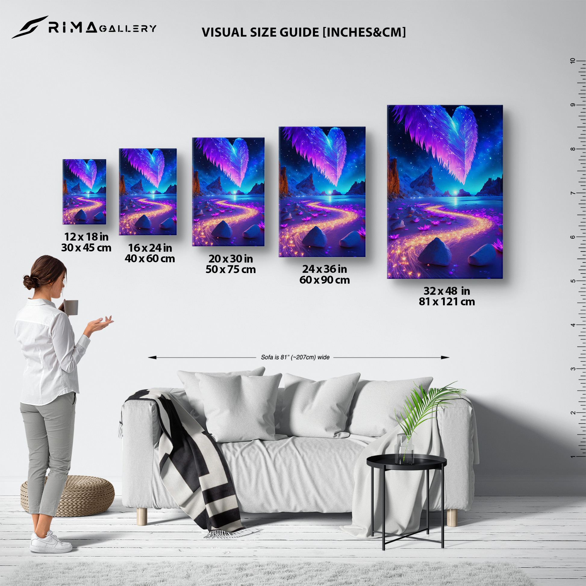 Glimmering Aurora (Canvas)Glimmering Aurora (Canvas  Matte finish, stretched, with a depth of 1.25 inches)Experience the artistry of RimaGallery canvases. Ethically sourced materials, museum-RimaGallery
