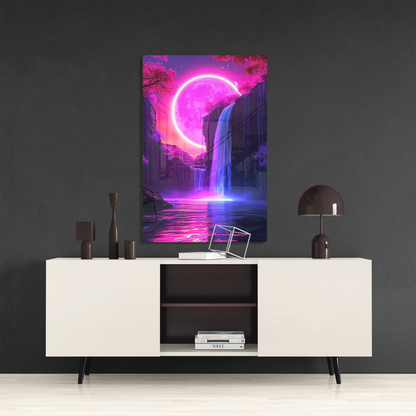 Magenta Moonfall (Acrylic)Make a statement with Magenta Moonfall acrylic prints. The 1⁄4" acrylic panel exudes the illusion of a smooth glass surface for vibrant artwork. Pre-installed hanginRimaGallery