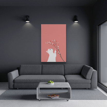 Floral Feline (Canvas)Playful cat interacting with delicate flowers on a coral on canvas prints. Shop now for innovative products designed to enhance your digital lifestyle. Fast shippingRimaGallery