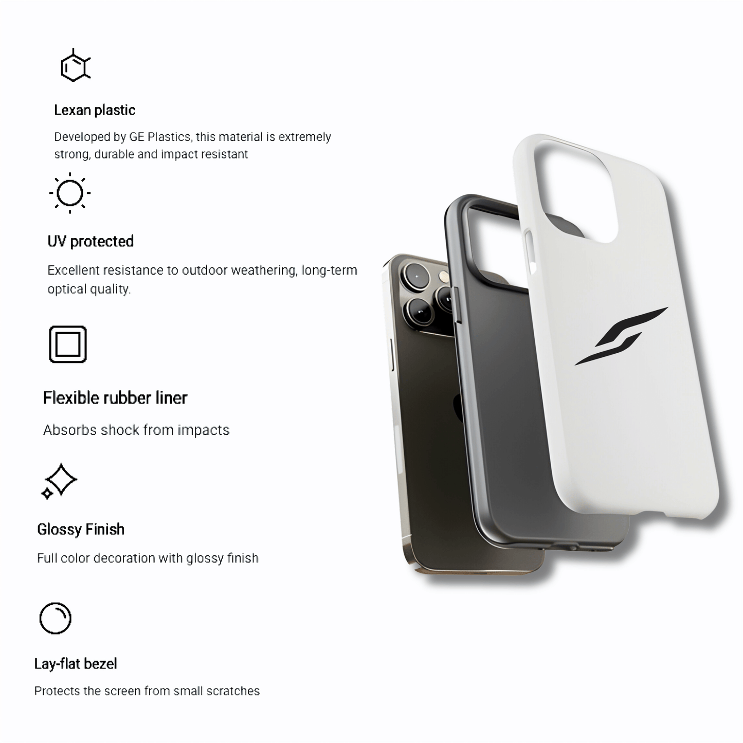 Black and White Blobs (iPhone Case 11-15)