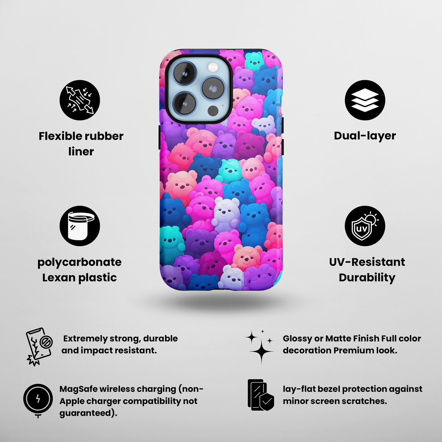 Cuddle Spectrum (iPhone MagSafe Case)Cuddle Spectrum MagSafe Durable Case: Style Meets Protection 📱✨
Upgrade your device with Rima Gallery's Cuddle Spectrum MagSafe Durable Case. This case isn’t just aRimaGallery