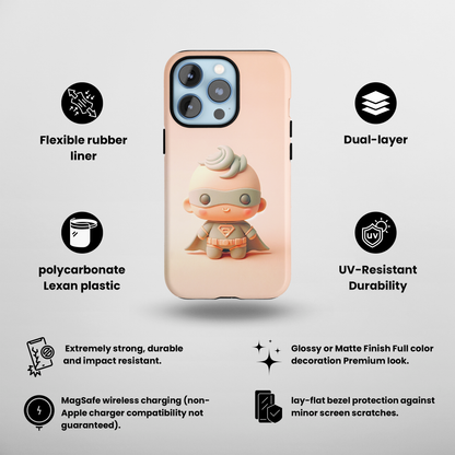 Mini Superhero (iPhone MagSafe Case)Mini Superhero MagSafe Durable Case: Style Meets Protection 📱✨
Upgrade your device with Rima Gallery's Mini Superhero MagSafe Durable Case. This case isn’t just aboRimaGallery