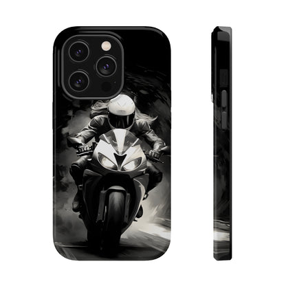 Female Night Biking (iPhone MagSafe Case)Female Night Biking MagSafe Durable Case: Style Meets Protection 📱✨
Upgrade your device with Rima Gallery's Female Night Biking MagSafe Durable Case. This case isn’RimaGallery