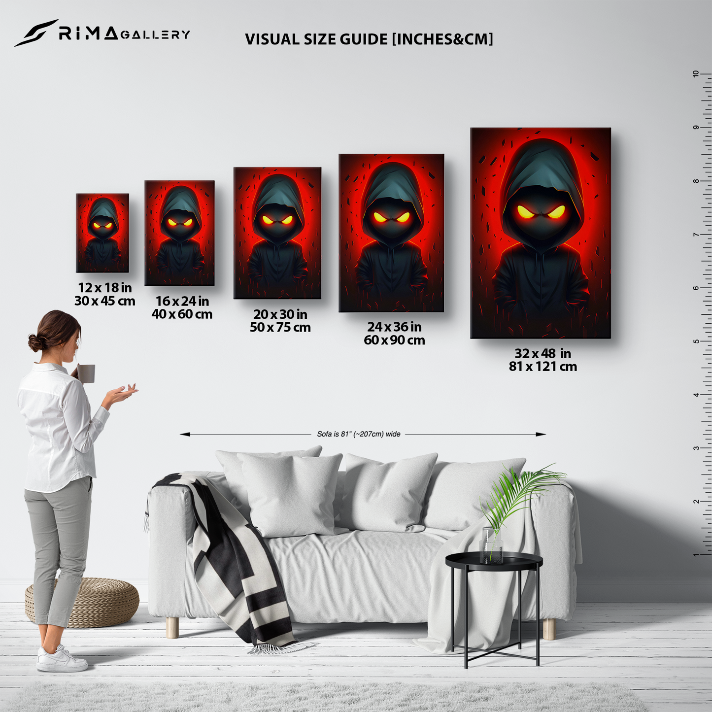 Hoodie Monster (Canvas)Hoodie Monster (Canvas  Matte finish, stretched, with a depth of 1.25 inches)
Struggling with low-quality canvases? Switch to RimaGallery! Our canvases are more thanRimaGallery