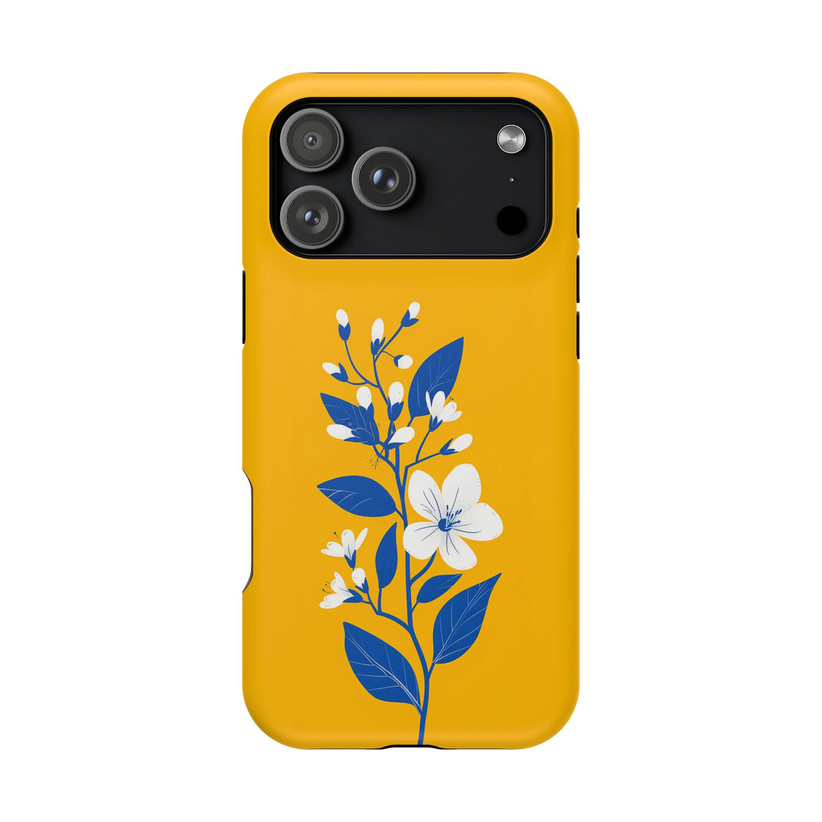 Blue Blossom Tough MagSafe Case for iPhone 13–17