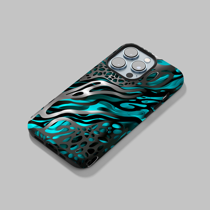 Teal Textures (iPhone Case 11-16)